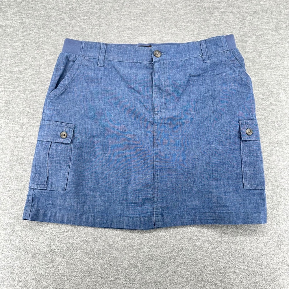 Lee Skort Womens 16 Medium Blue Cargo Skirt Smarter Fit Cotton Blend Utility